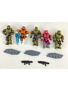 Mega Construx Halo Mini Figures Lot Bundle Spartan Hermes Military Adventure